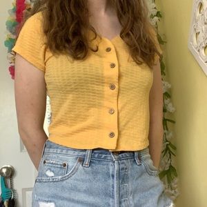 NWOT Yellow Francesca’s top